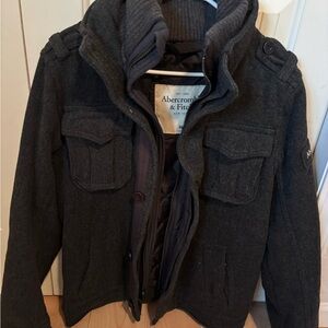 Abercrombie & Fitch Men's Dark Gray Jacket